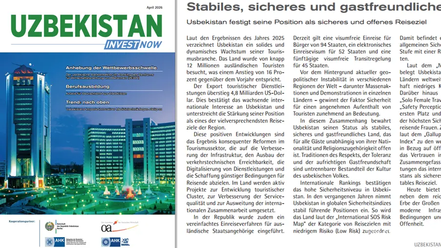 Germaniya matbuoti: O‘zbekiston barqaror, xavfsiz va mehmondo‘st mamlakat sifatida sayyohlarni o‘ziga chorlamoqda