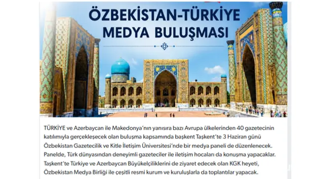 Toshkentdagi O‘zbek-Turk media forumida 40 dan ortiq xorijiy jurnalist ishtirok etadi