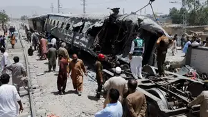 Suicide Bombing Attack on a train in Pakistan kills at least 24 people
