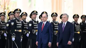 Ko‘ksaroy qarorgohida Albaniya Prezidentini rasmiy kutib olish marosimi bo‘lib o‘tdi