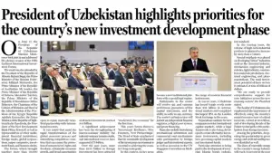 “Daily Spokesman” gazetasi: O‘zbekistonda investorlar uchun huquqiy kafolatlar va yangi imkoniyatlar yaratildi