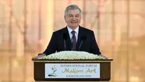 Выступление Президента Узбекистана Шавката Мирзиёева на церемонии открытия третьего Международного форума искусства макома