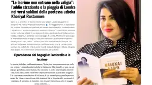 O‘zbek shoirasi ijodi Italiya matbuotida yoritildi
