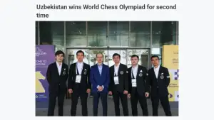 «The World News»: Узбекистан - двукратный чемпион шахматной Олимпиады