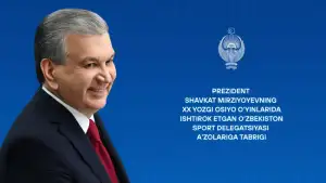Prezident Shavkat Mirziyoyevning Yaponiyada bo‘lib o‘tgan XX yozgi Osiyo o‘yinlarida ishtirok etgan O‘zbekiston sport delegatsiyasi a’zolariga tabrigi