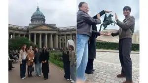 Студенты из Узбекистана приняли участие в пешеходном квесте по историческому центру Петербурга