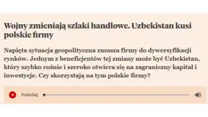 Польша бизнеси вакиллари Ўзбекистон бозорига катта қизиқиш билдирмоқда
