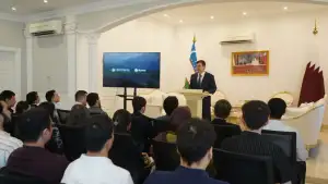 Dohada Özbek tili bayrami munosabati bilan vatandoş talabalar uçraşuvi taşkil etildi